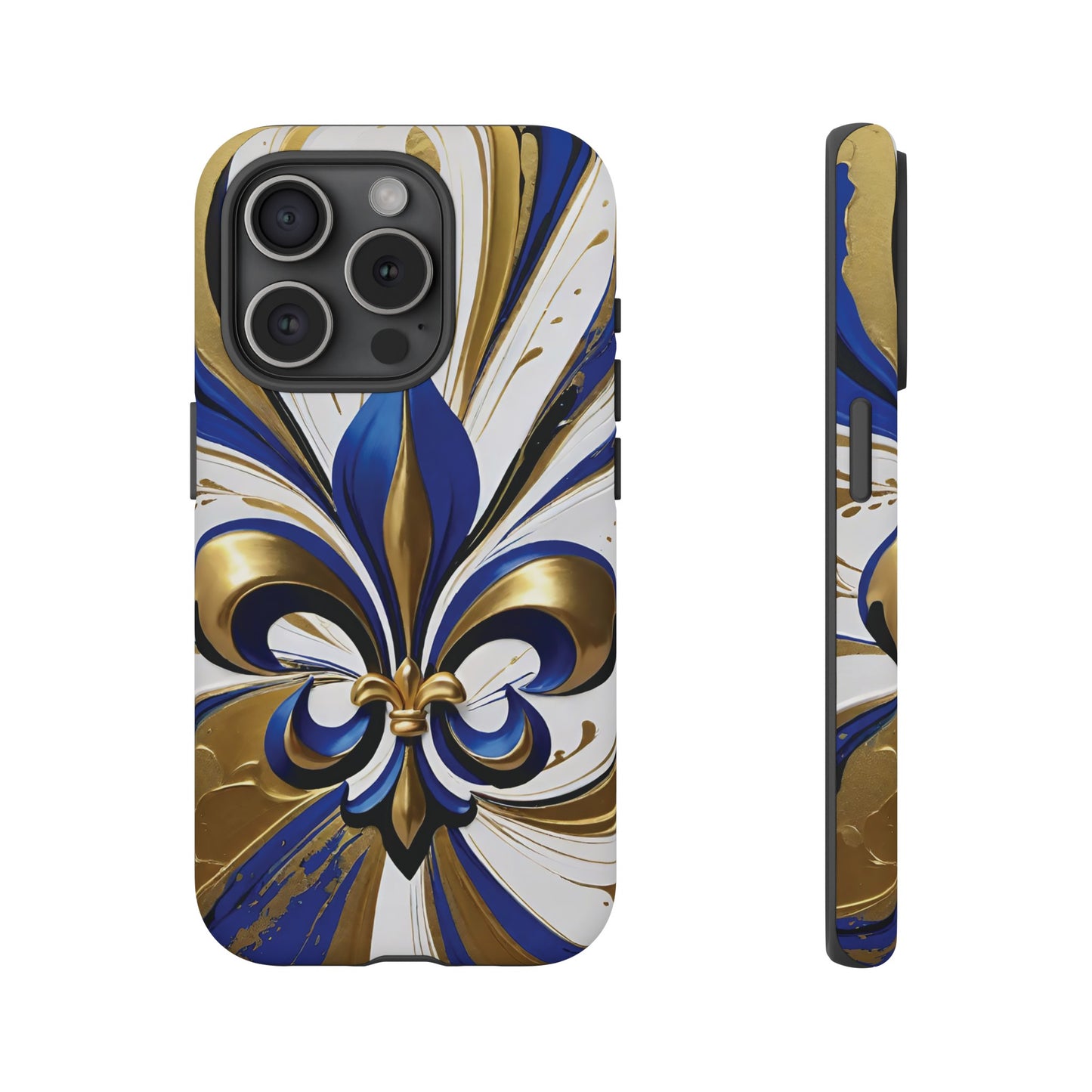 Blue and Gold Fleur-de-Lis 02