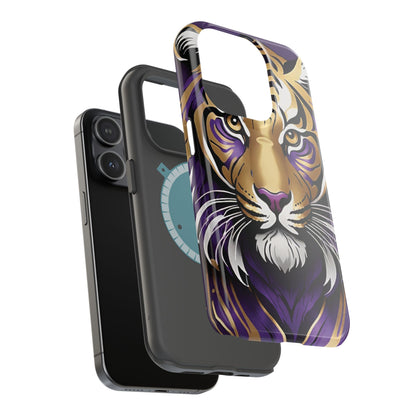 Purple and Gold Tiger Magnetic Tough Case