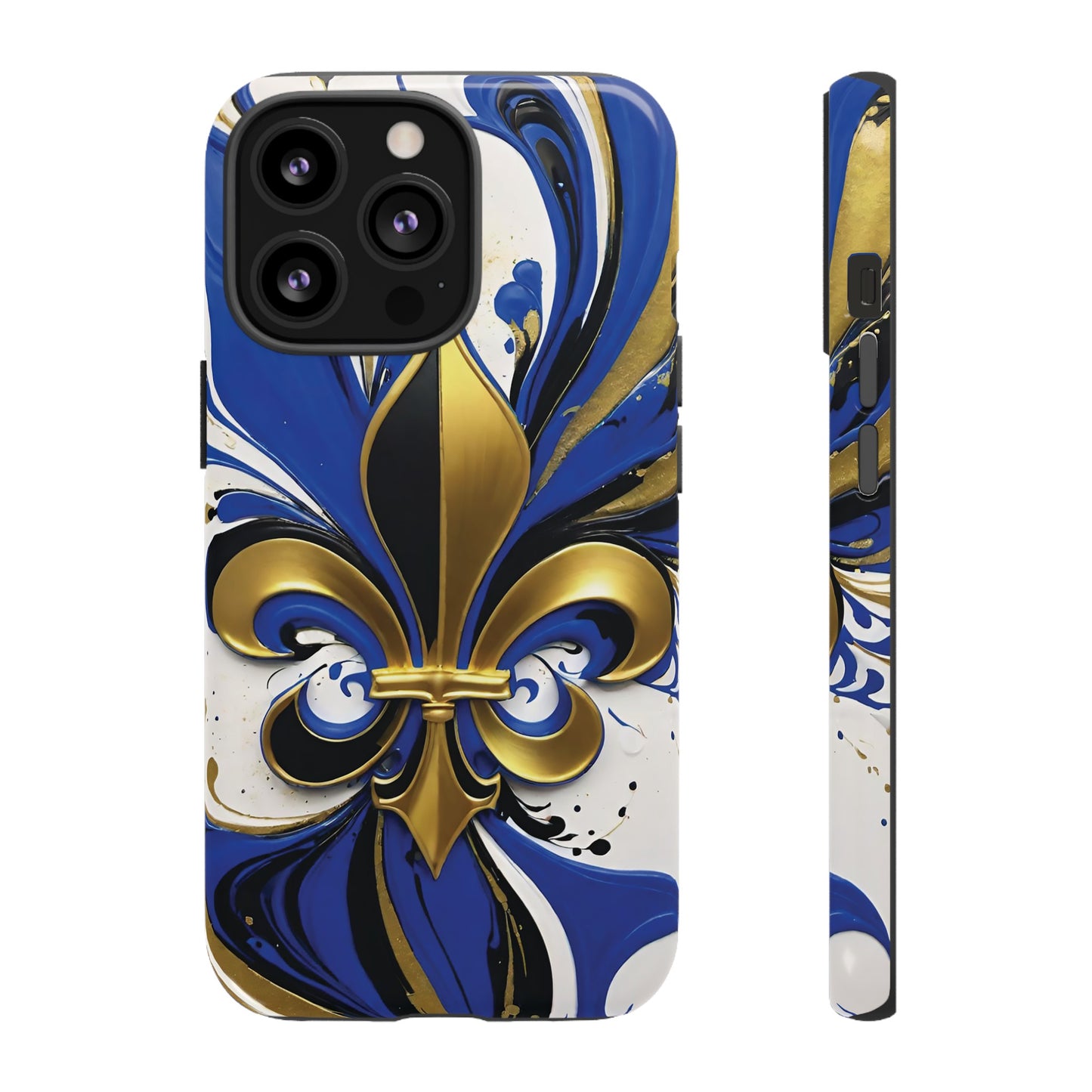 Blue and Gold Fleur-de-Lis 01