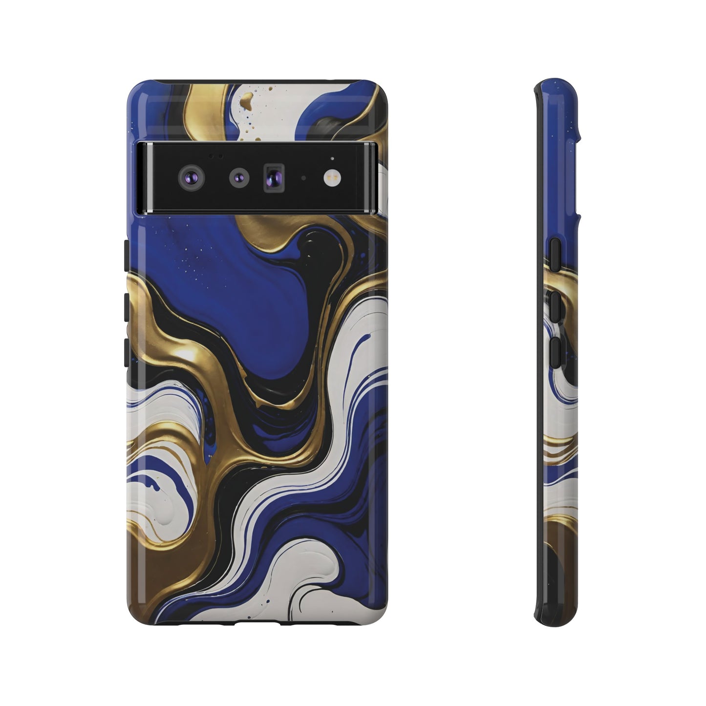 Blue and Gold Swirl 03