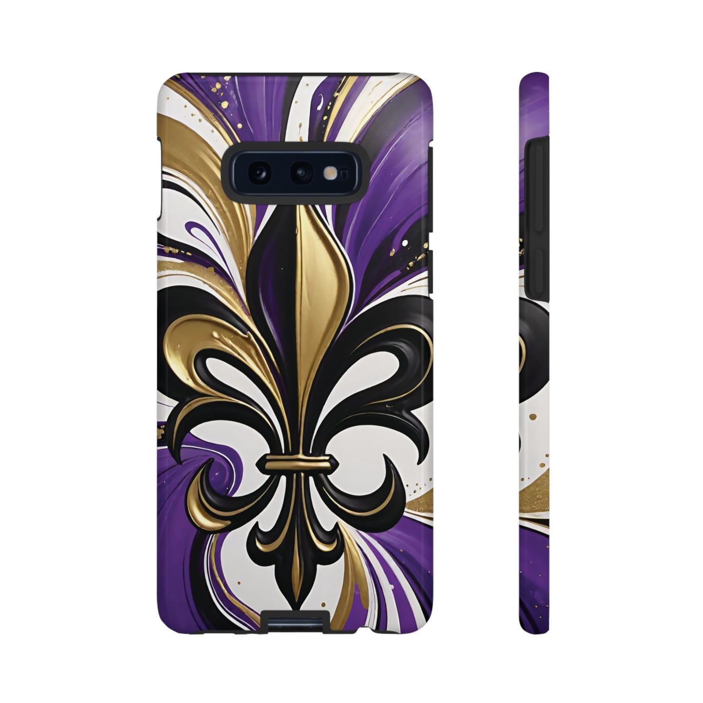 Purple and Gold Fleur-de-Lis 01