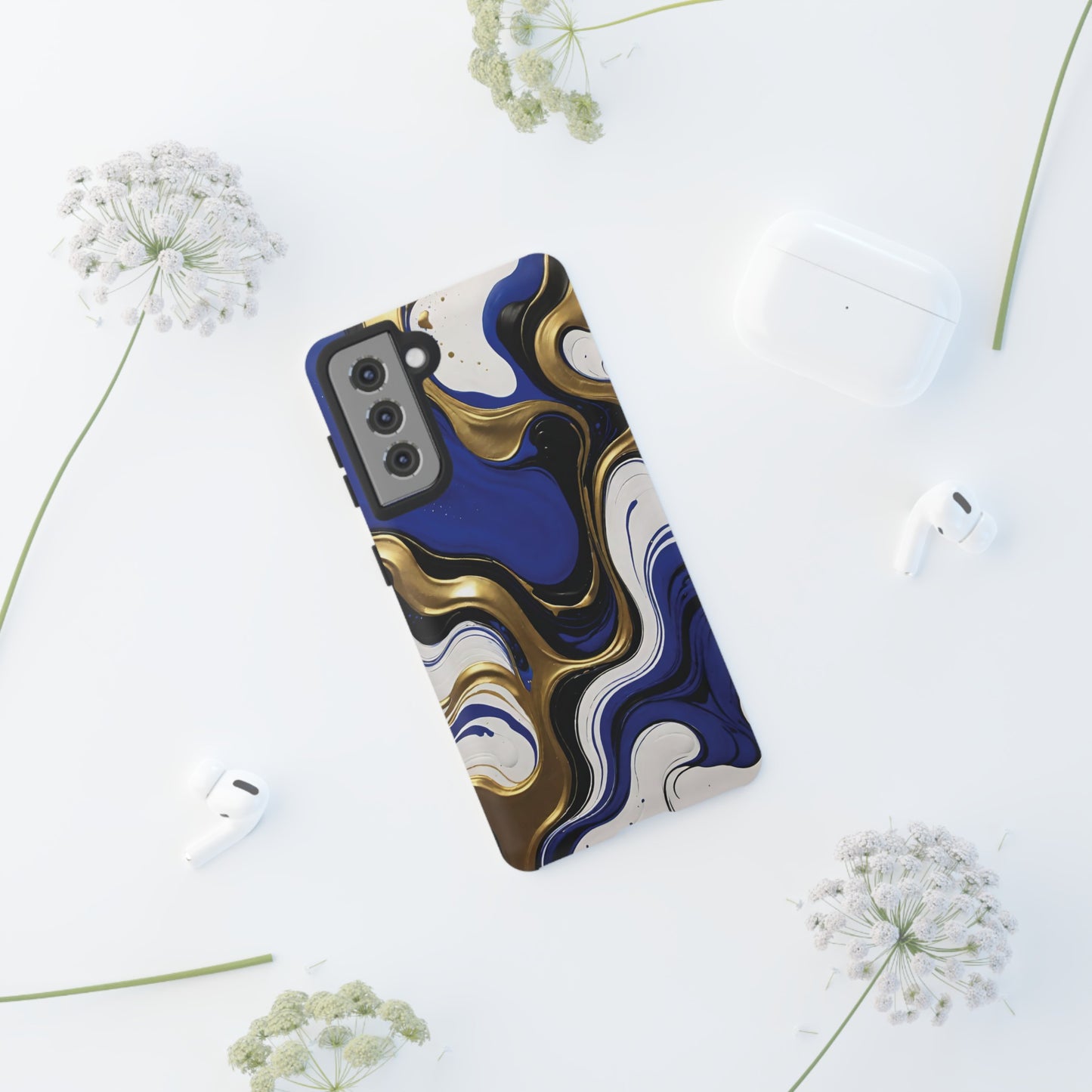 Blue and Gold Swirl 03