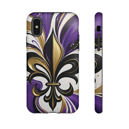 Purple and Gold Fleur-de-Lis 01