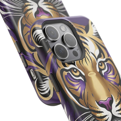 Purple and Gold Tiger Magnetic Tough Case