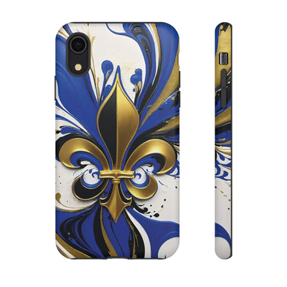 Blue and Gold Fleur-de-Lis 01