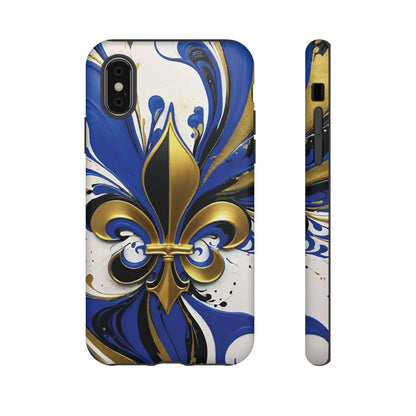 Blue and Gold Fleur-de-Lis 01