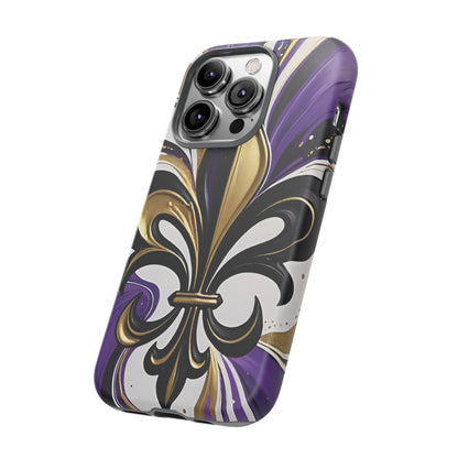 Purple and Gold Fleur-de-Lis 01