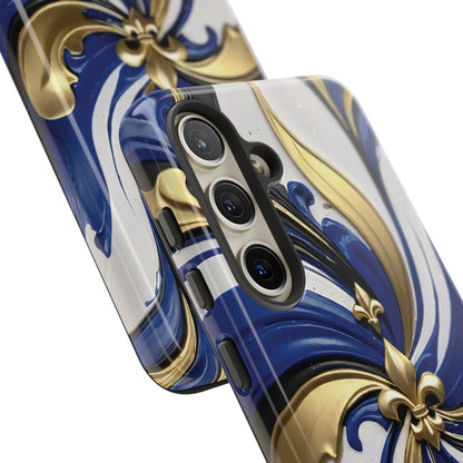 Blue and Gold Fleur-de-Lis 03