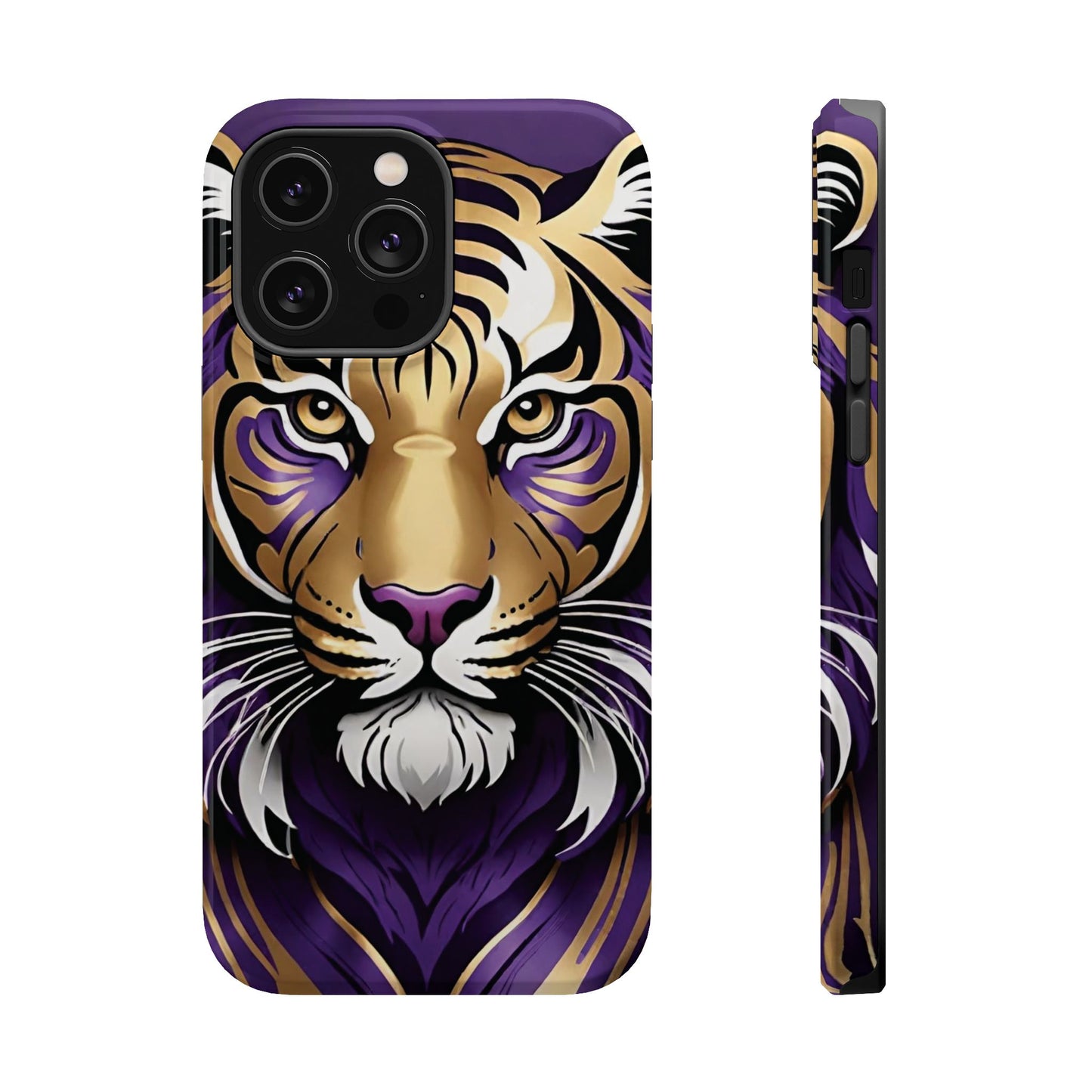 Purple and Gold Tiger Magnetic Tough Case