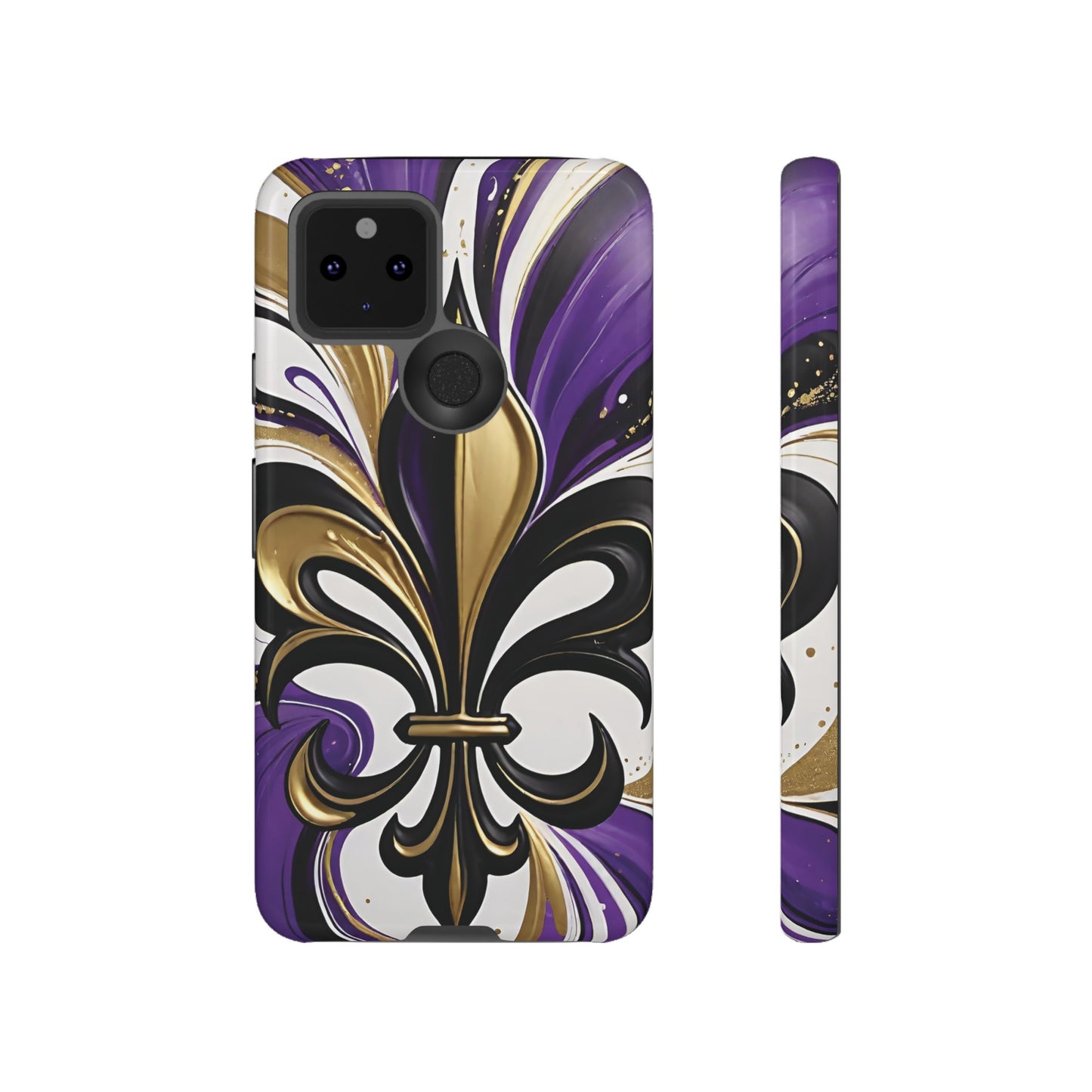 Purple and Gold Fleur-de-Lis 01