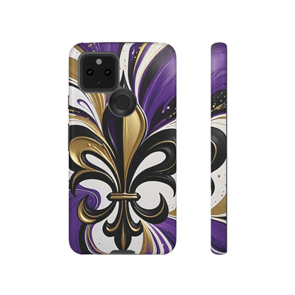 Purple and Gold Fleur-de-Lis 01