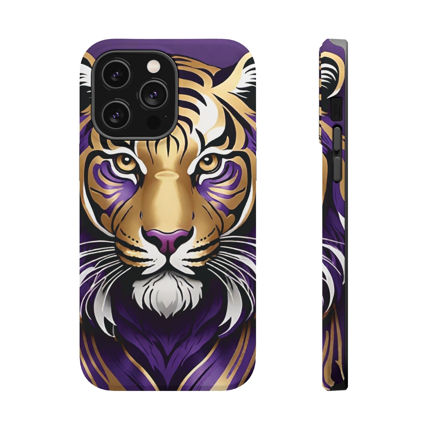 Purple and Gold Tiger Magnetic Tough Case