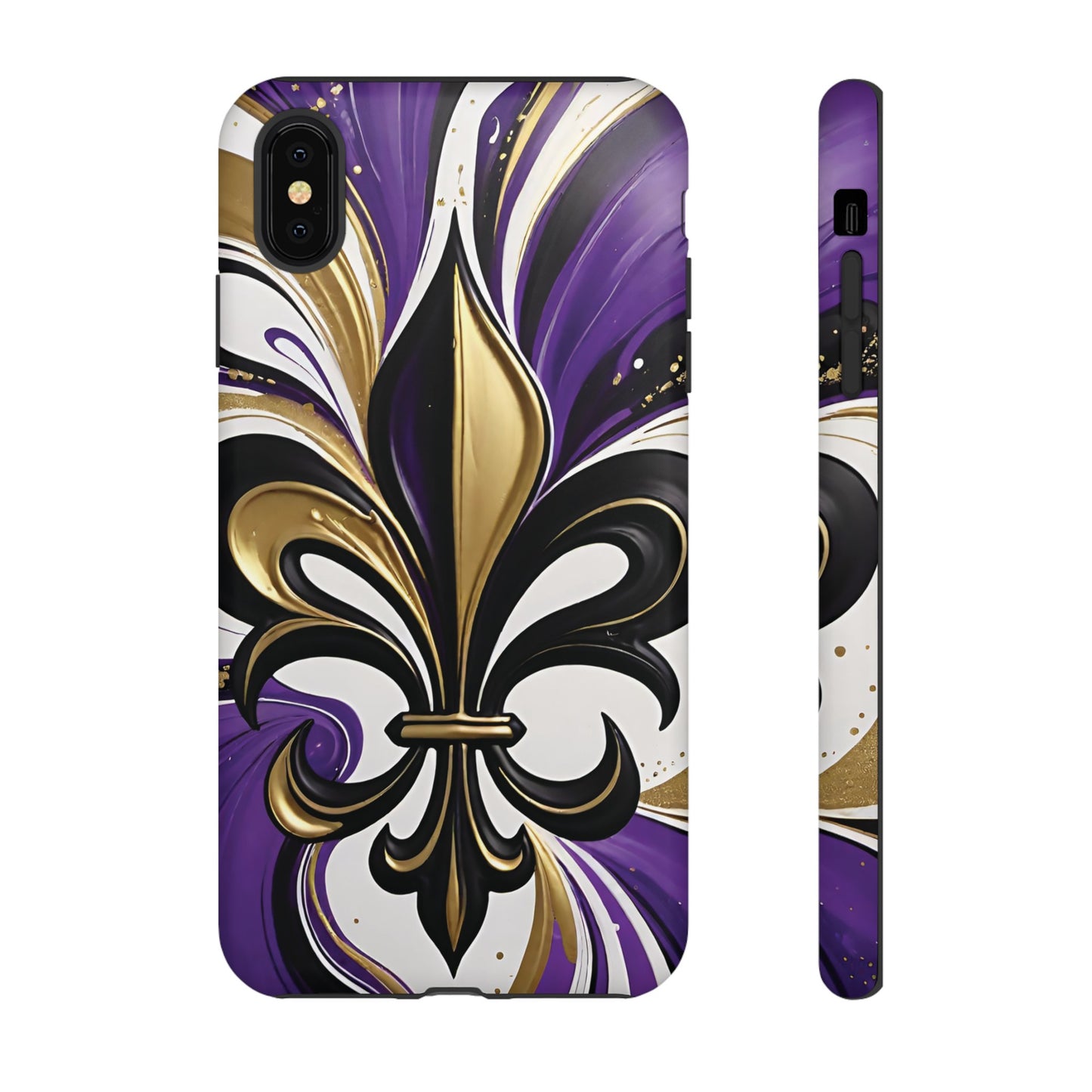 Purple and Gold Fleur-de-Lis 01