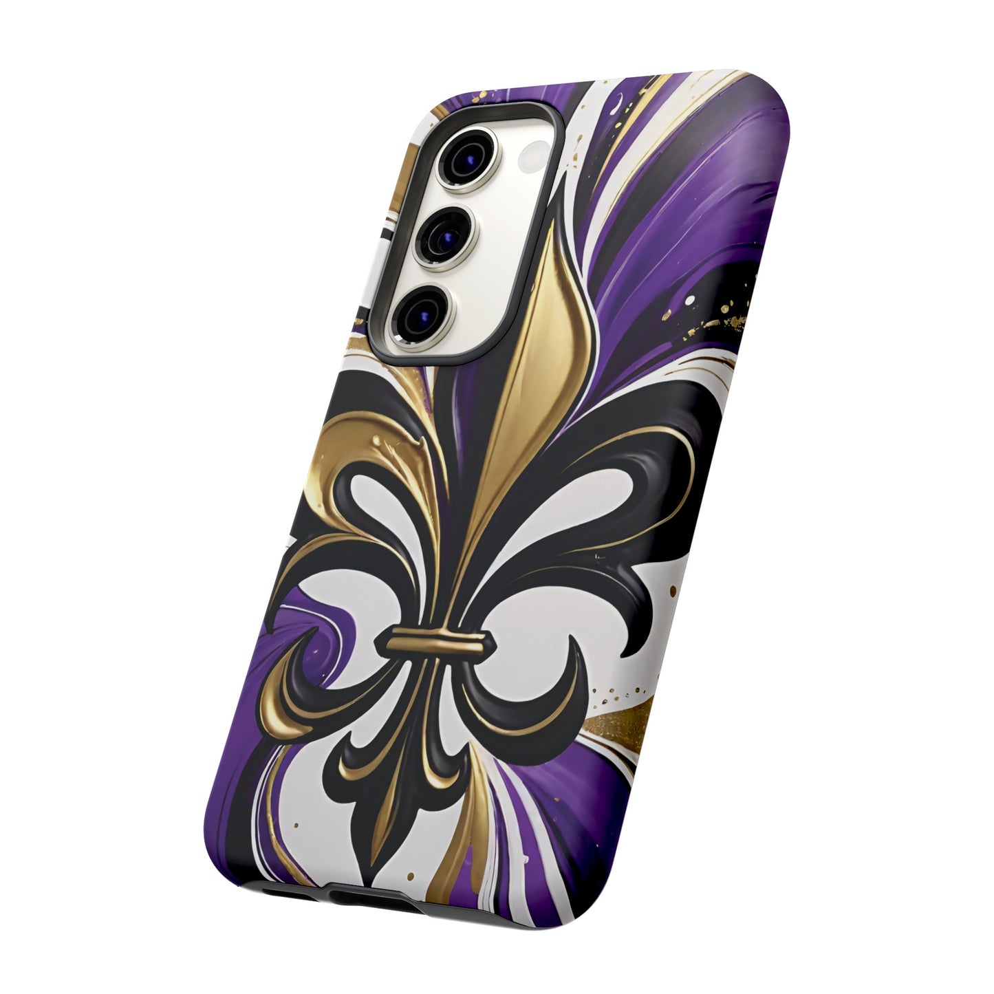 Purple and Gold Fleur-de-Lis 01