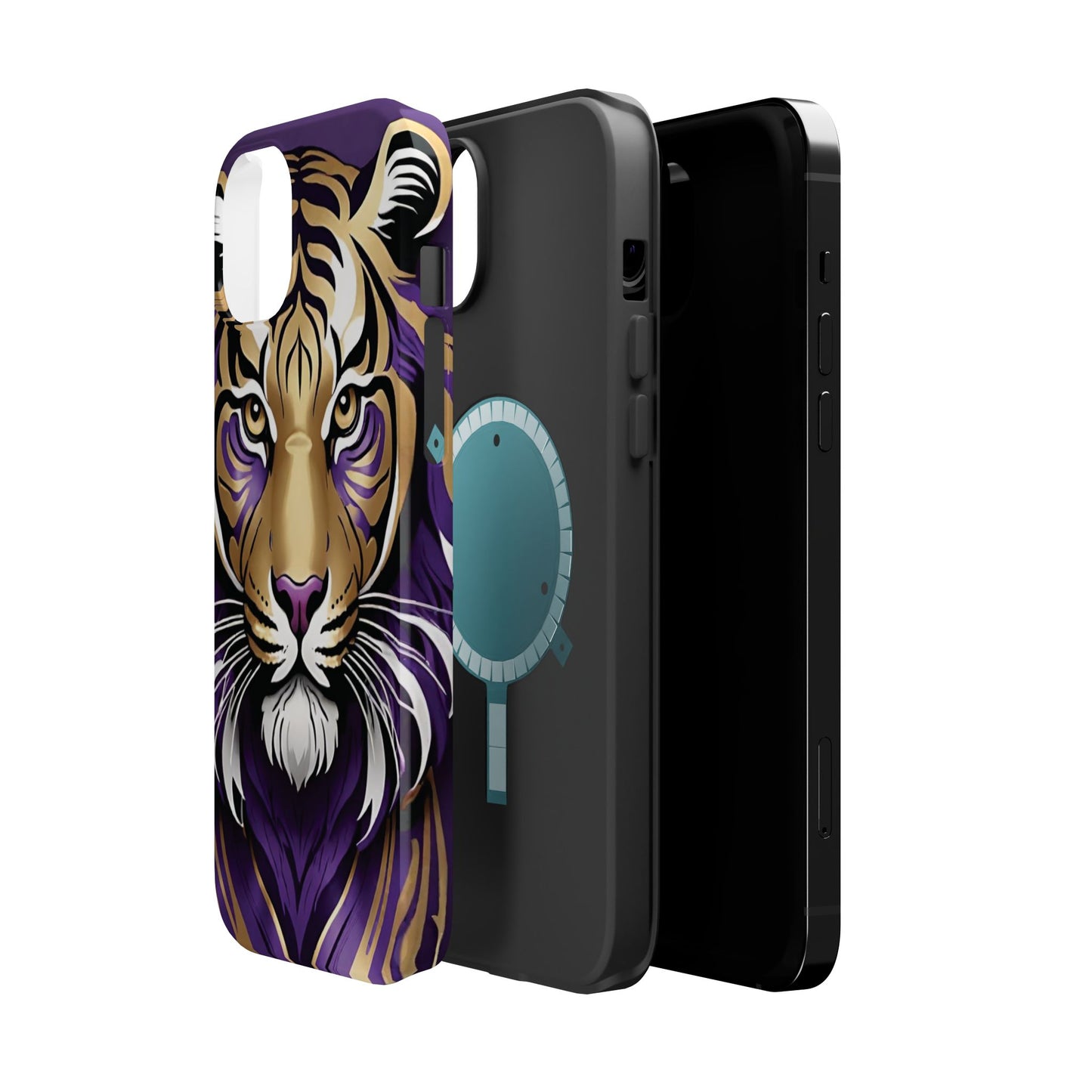 Purple and Gold Tiger Magnetic Tough Case