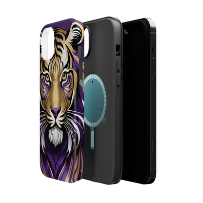 Purple and Gold Tiger Magnetic Tough Case