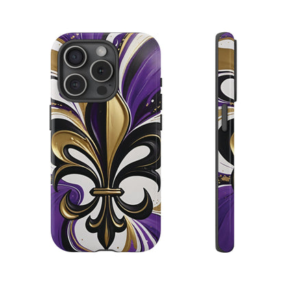 Purple and Gold Fleur-de-Lis 01