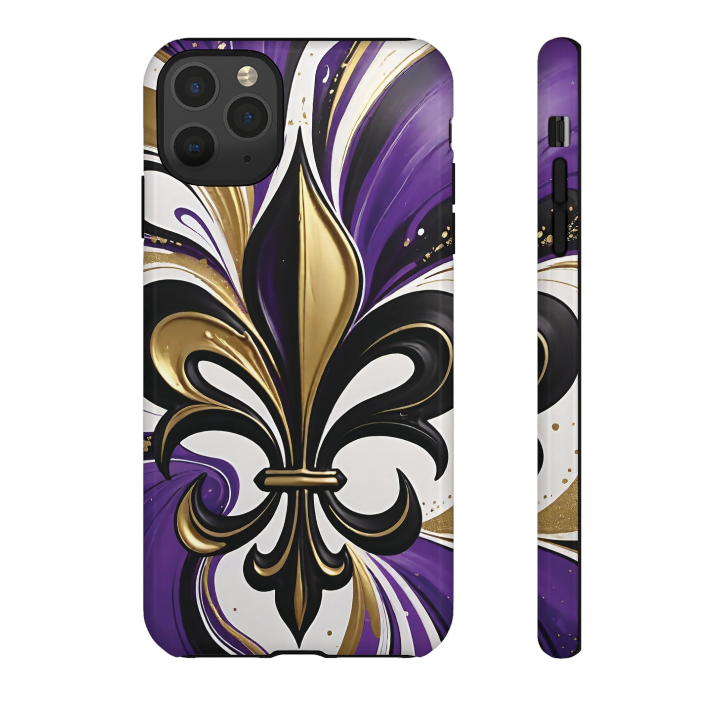 Purple and Gold Fleur-de-Lis 01