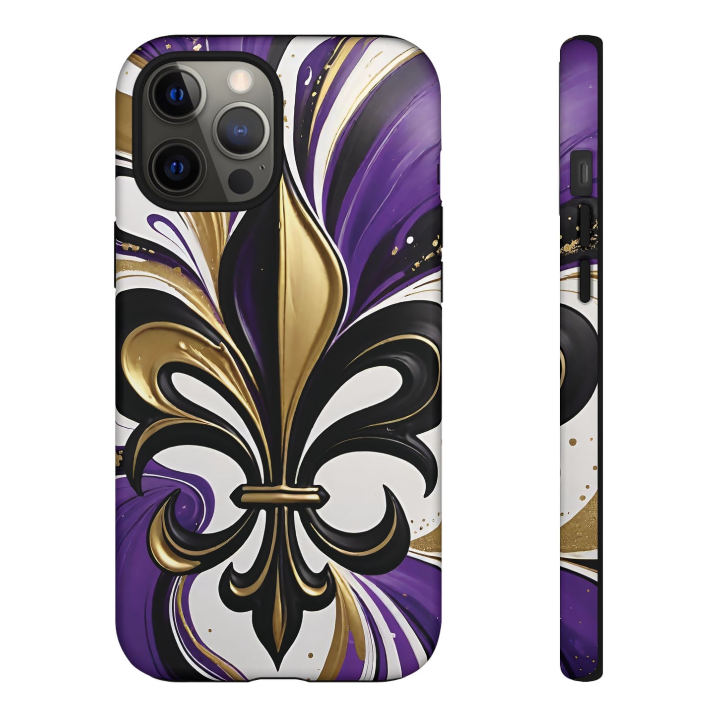 Purple and Gold Fleur-de-Lis 01