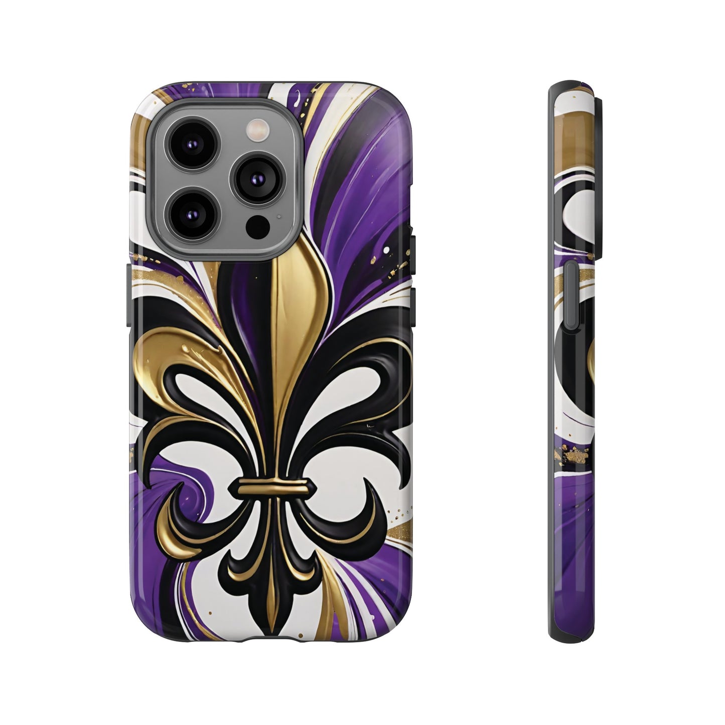 Purple and Gold Fleur-de-Lis 01