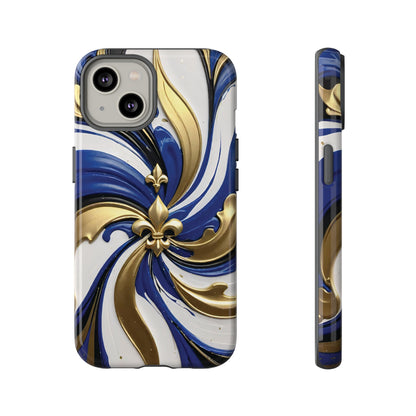 Blue and Gold Fleur-de-Lis 03