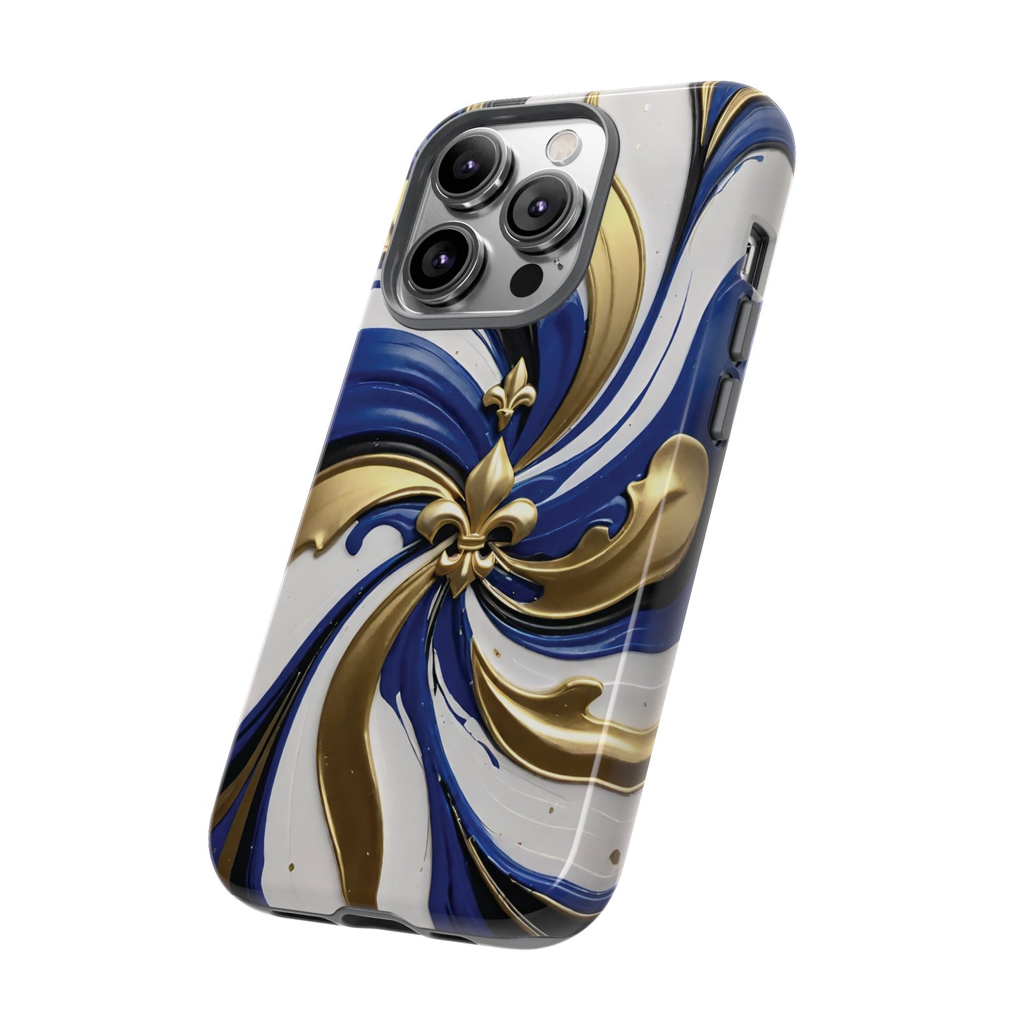 Blue and Gold Fleur-de-Lis 03