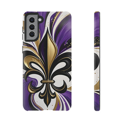 Purple and Gold Fleur-de-Lis 01