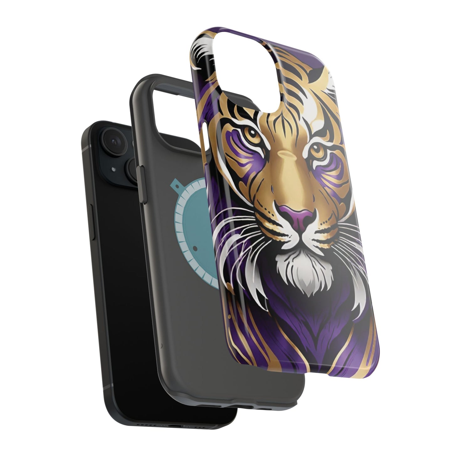 Purple and Gold Tiger Magnetic Tough Case