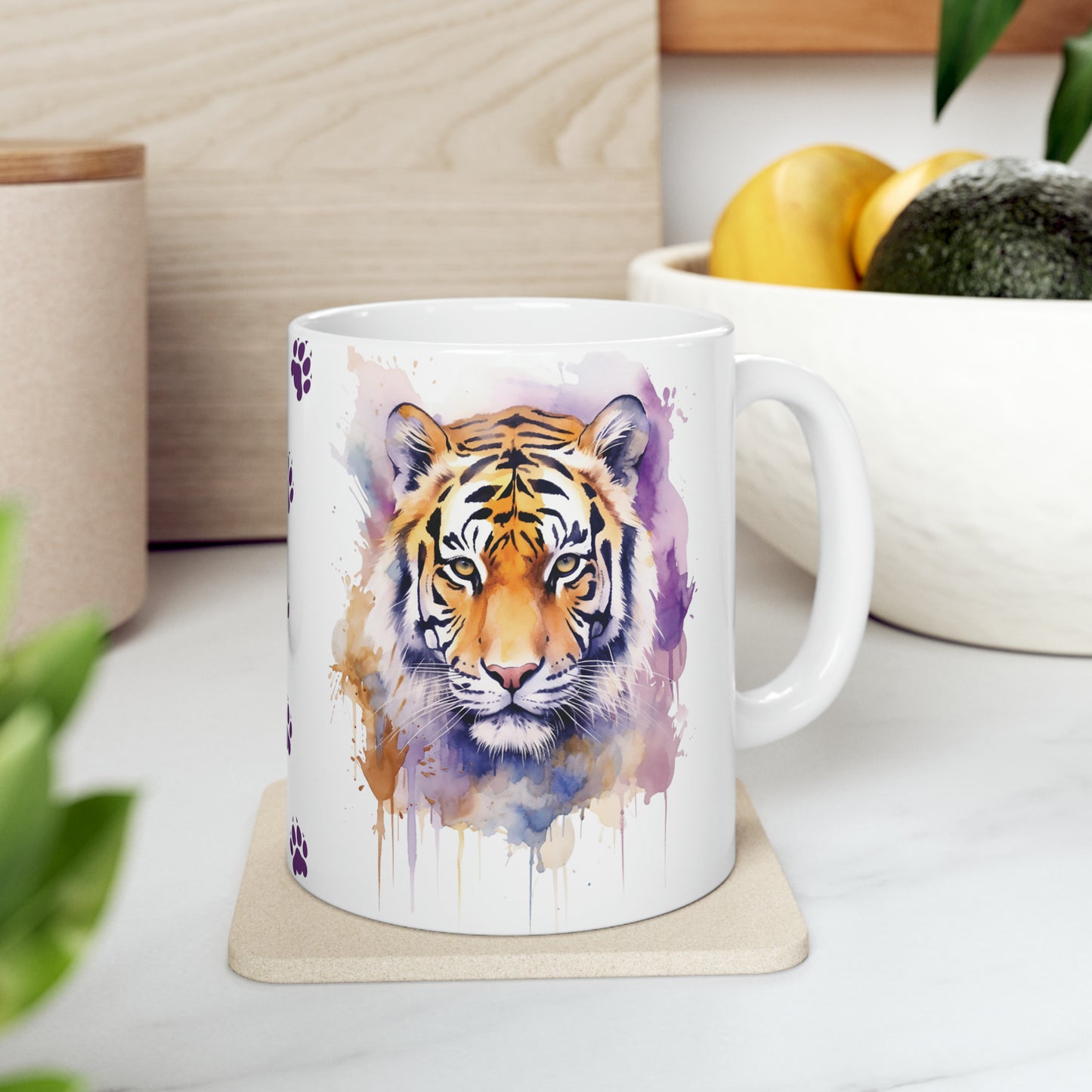 Tiger Prints Mug, 11oz - ShadowCrafts Studio