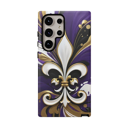 Purple and Gold Fleur-de-Lis 03
