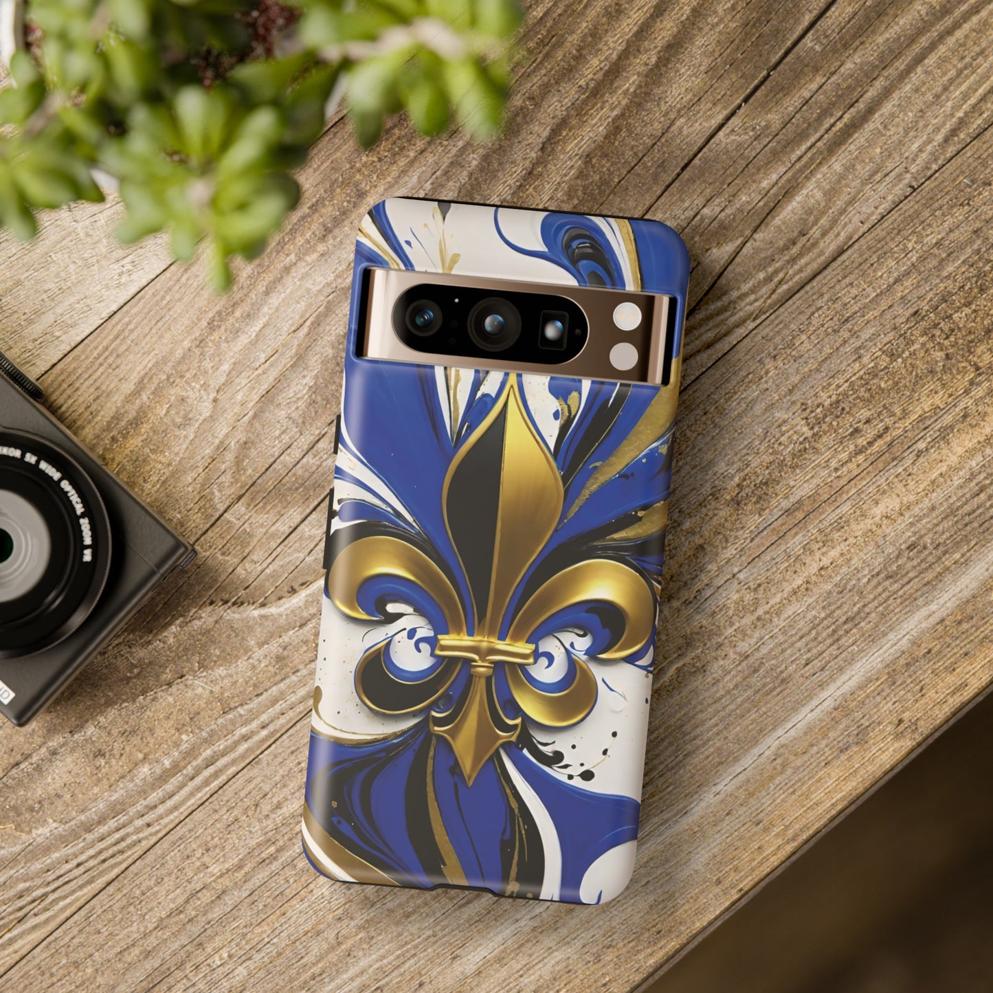 Blue and Gold Fleur-de-Lis 01