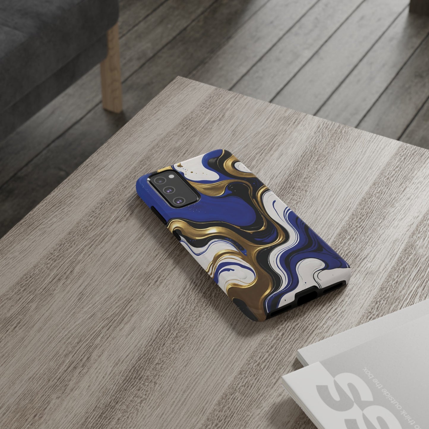 Blue and Gold Swirl 03
