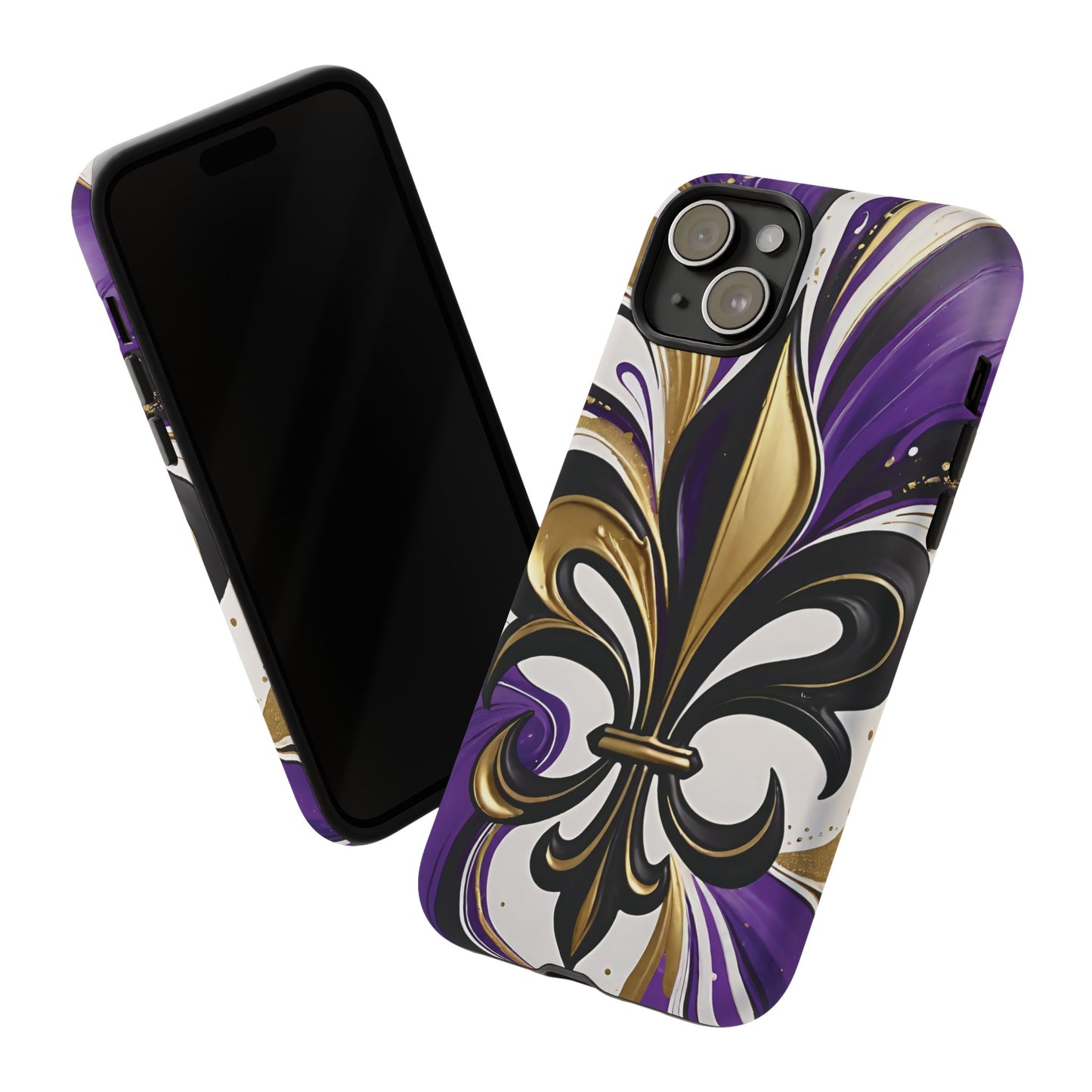 Purple and Gold Fleur-de-Lis 01