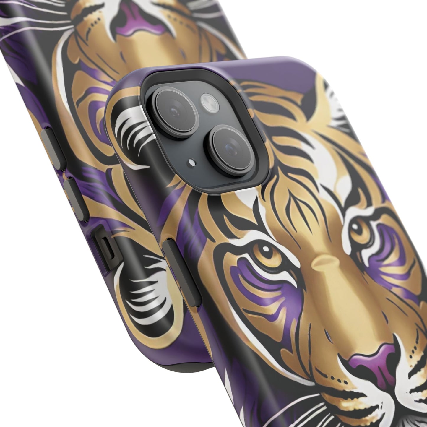 Purple and Gold Tiger Magnetic Tough Case