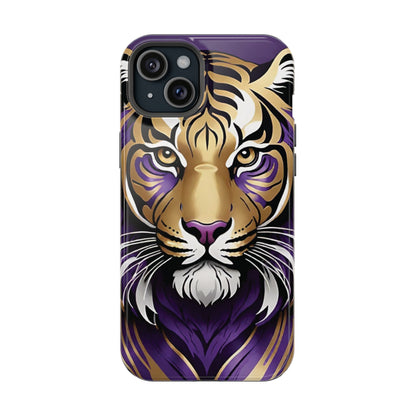 Purple and Gold Tiger Magnetic Tough Case