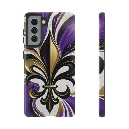 Purple and Gold Fleur-de-Lis 01