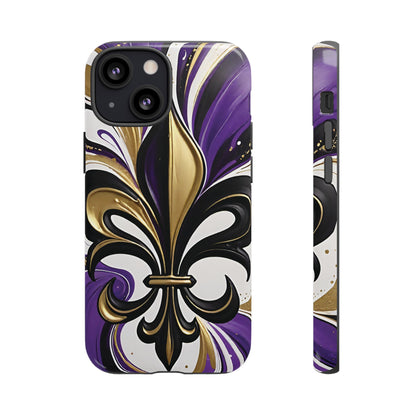 Purple and Gold Fleur-de-Lis 01