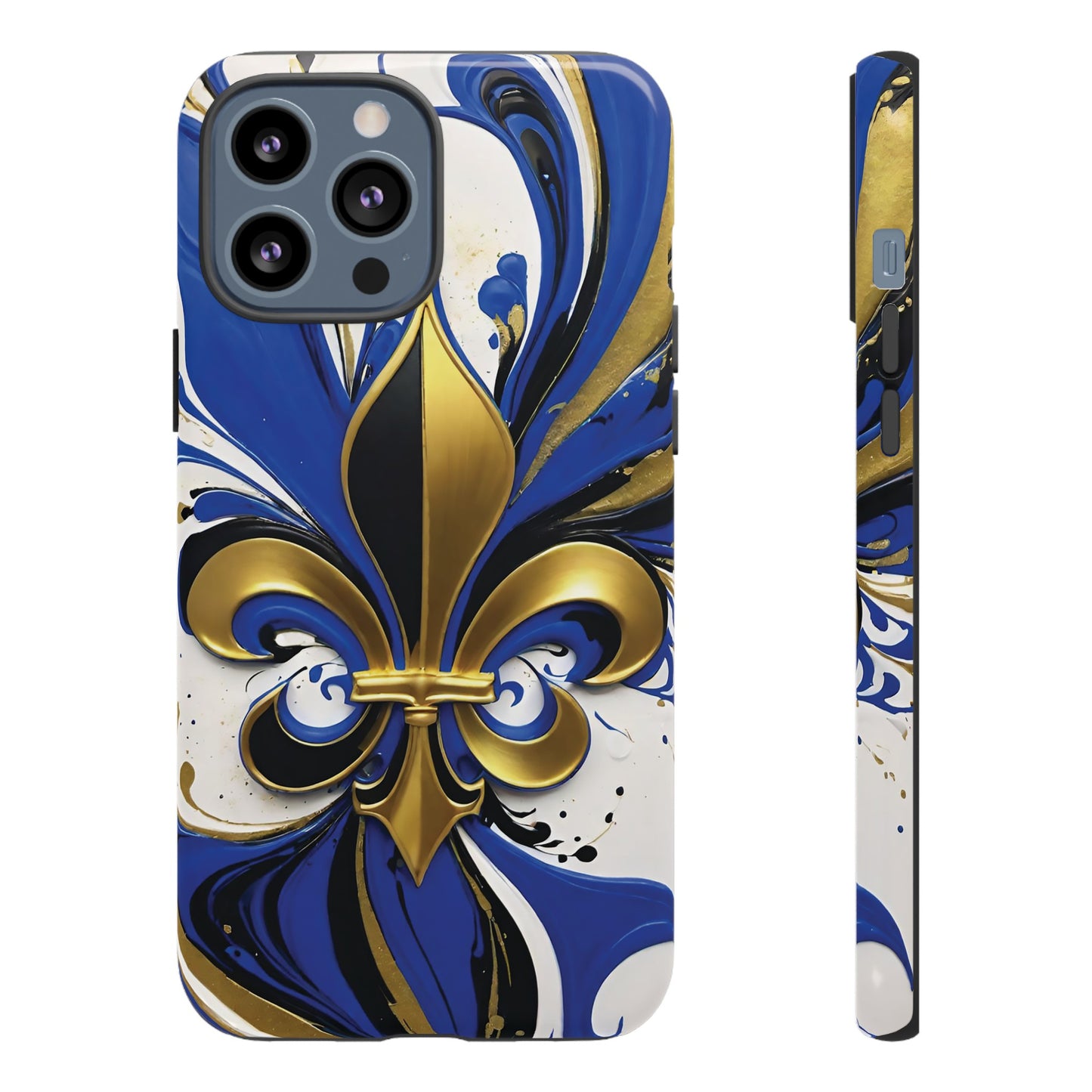 Blue and Gold Fleur-de-Lis 01