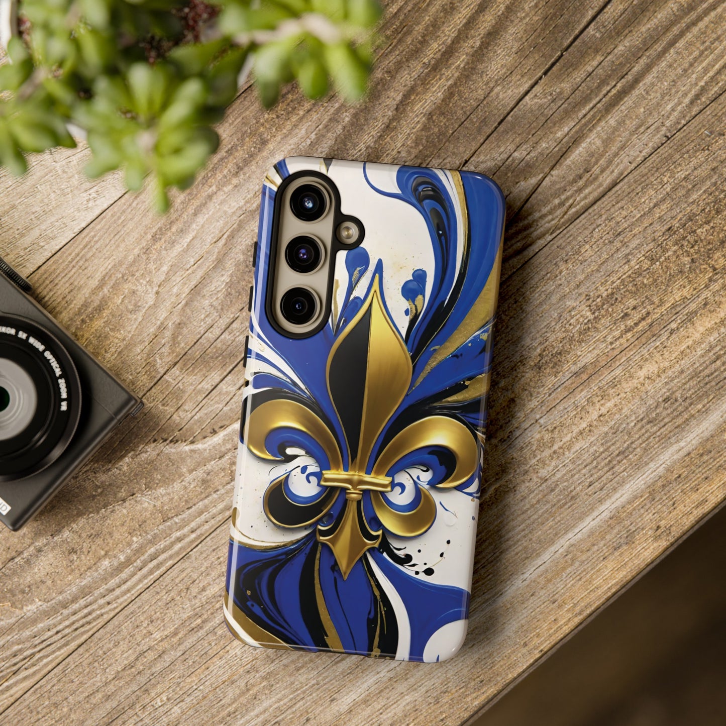 Blue and Gold Fleur-de-Lis 01