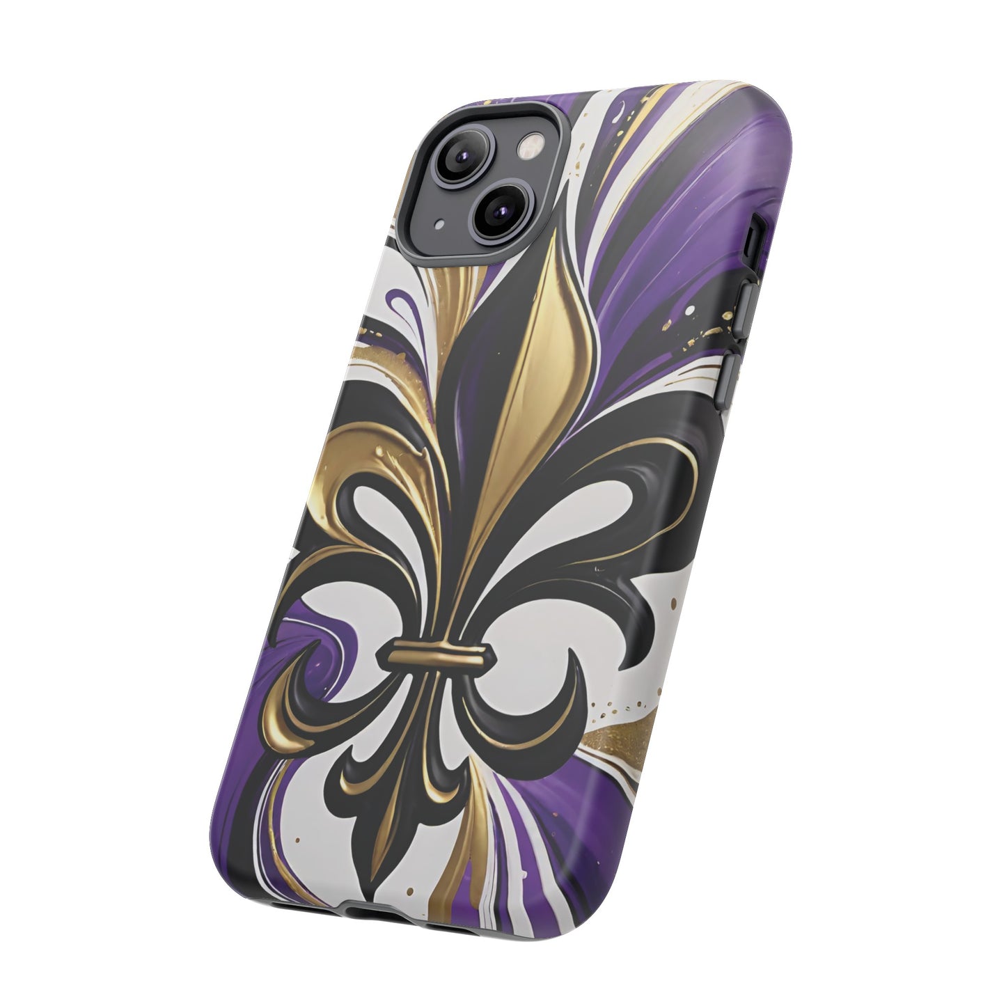 Purple and Gold Fleur-de-Lis 01