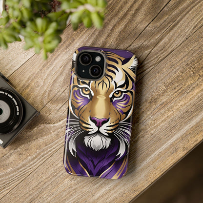 Purple and Gold Tiger Magnetic Tough Case