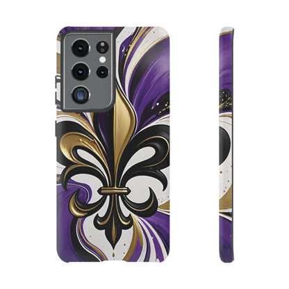 Purple and Gold Fleur-de-Lis 01