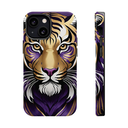 Purple and Gold Tiger Magnetic Tough Case